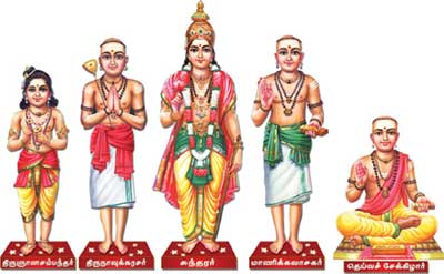 Appar-Sundharar-Gnana Sampanthar-Manikkavasakar-Sekkizar