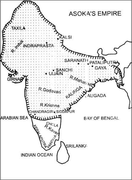 Extent of Asoka’s Empire